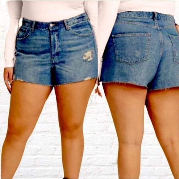 Wild Fable Highest Rise EasyRigid Cutoff Jean Shorts Short Size 18 - Picture 1 of 8